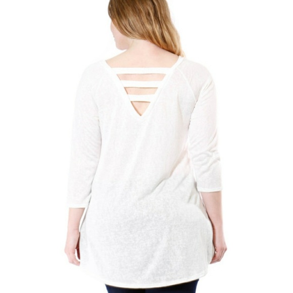 👍PLUS SIZE Ivory Top👍 - Picture 4 of 5